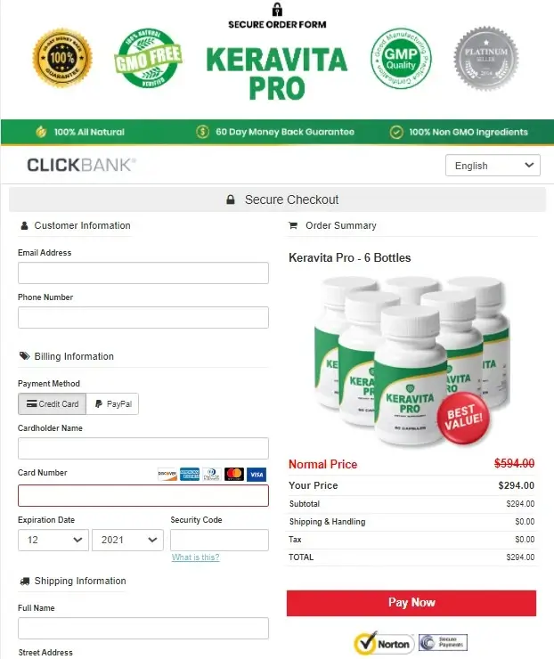 Keravita Pro Checkout